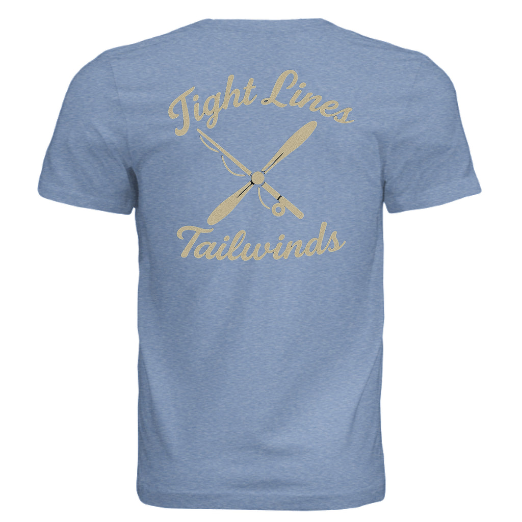 Solid Blue Triblend - BACK