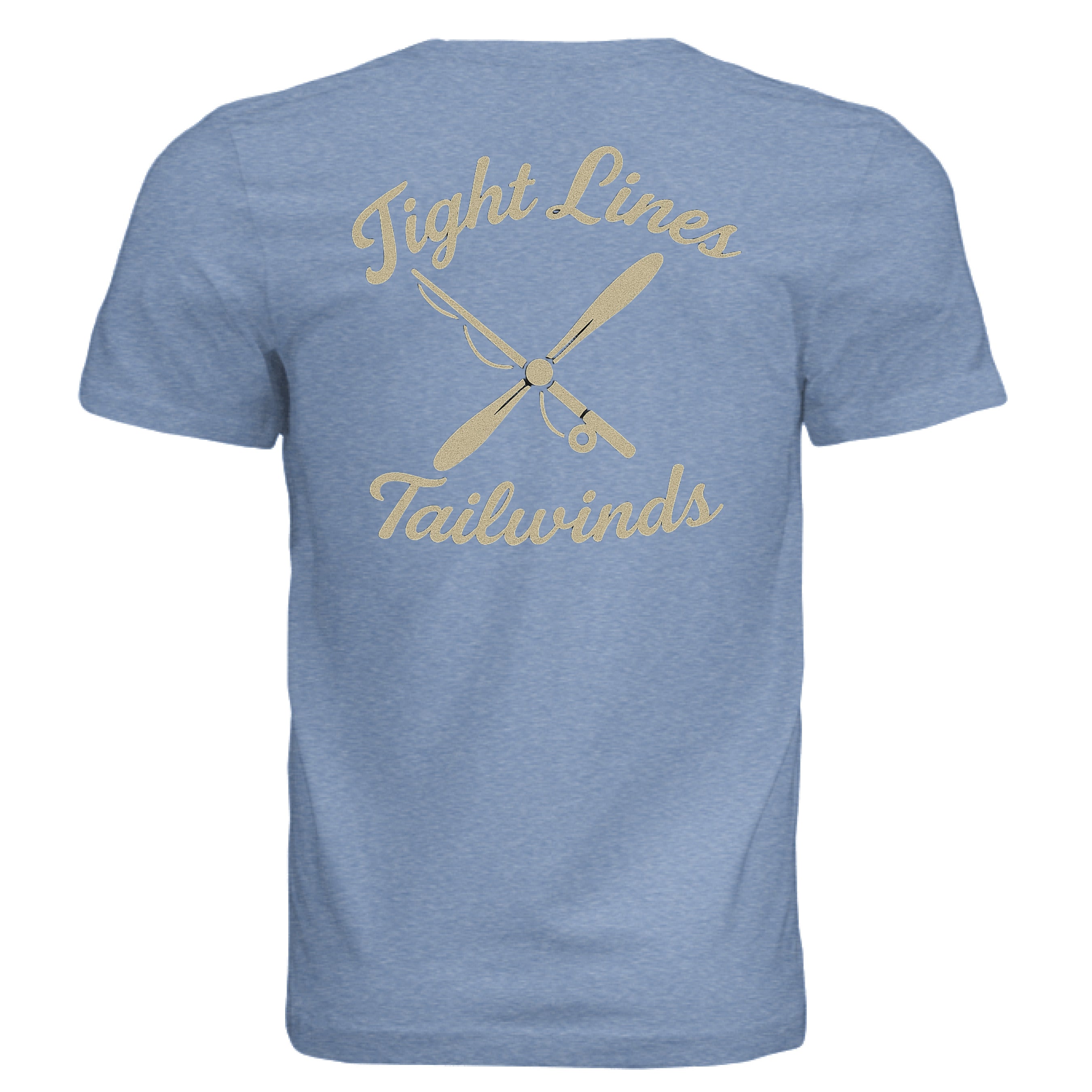 Solid Blue Triblend - BACK