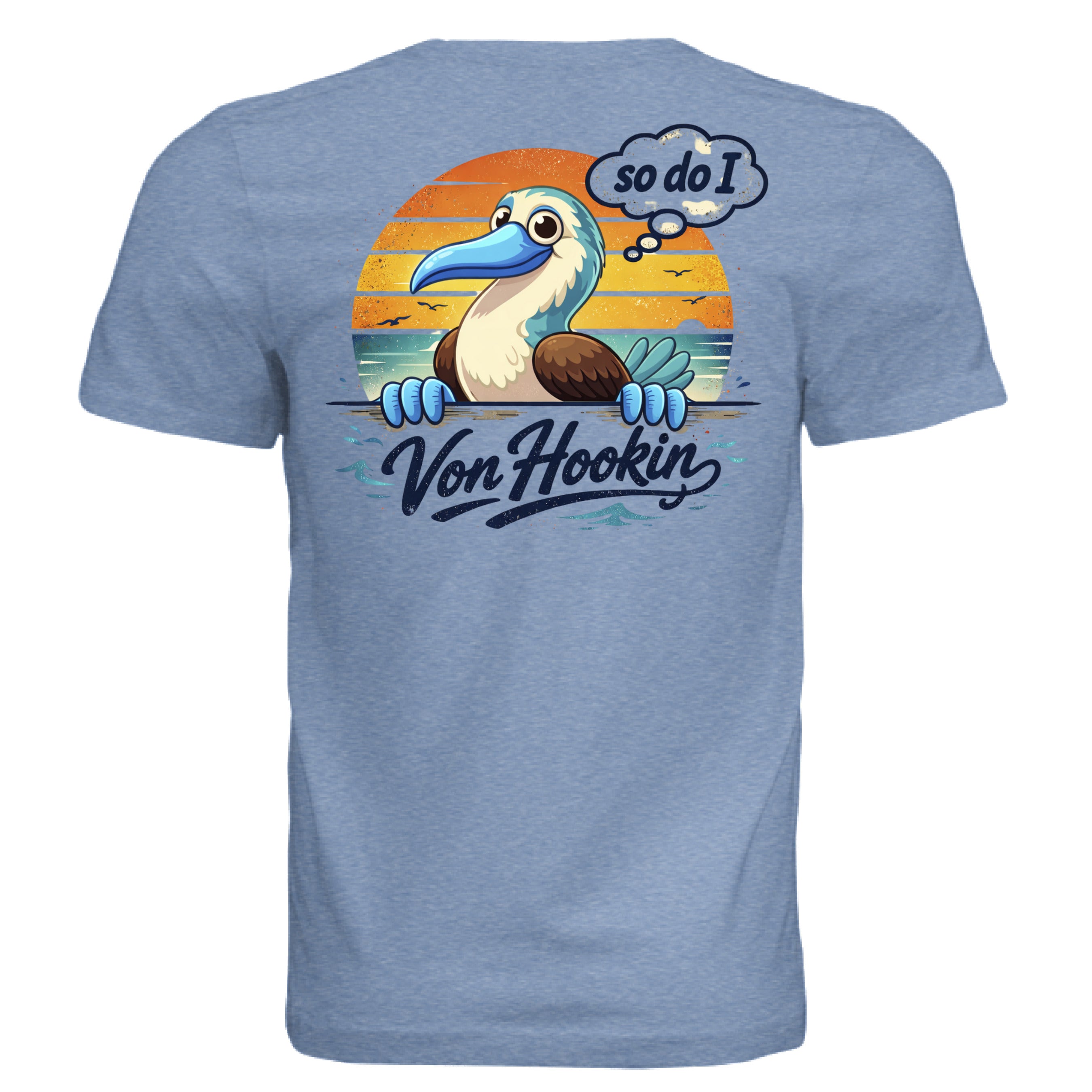 Solid Blue Triblend - BACK